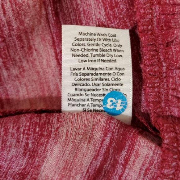 Terra And Sky Long Sleeve Peasant Tiered Maxi Dress 4X (28W-30W) - Picture 10 of 10